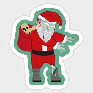 Scary Funny Dabbing Zombie Santa Claus Halloween Christmas Gift Sticker